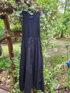 Hunter and Brown Minimalist Black Maxi Dress - Casual Chic Comfort -SZM